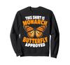 Butterfly Graphic Monarch Butterfly Nature Orange Design Sweatshirt