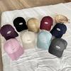 New Alphabet Cloth Label Embroidered Peaked Cap Male Korean Visor Children Spring and Summer Street Travel Baseball Hat