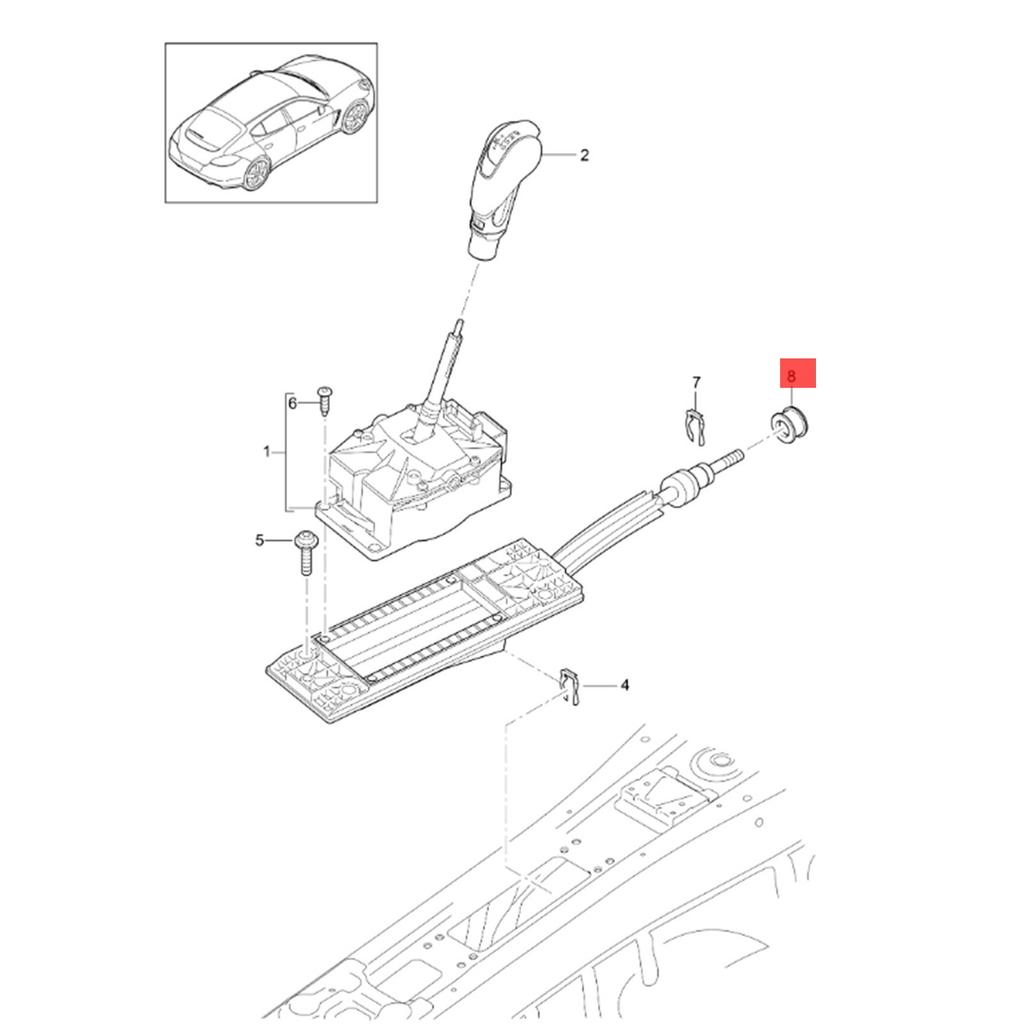 2pcs Transmission Gear Shift Cable Bushing for Porsche Panamera (970) 2010-2016