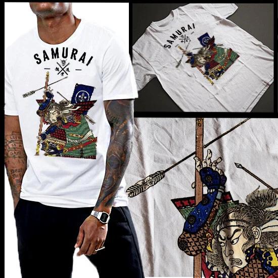Samurai Warrior T-Shirt Feudal Era Bushido Code Swordsman Cotton Tee New 4XL