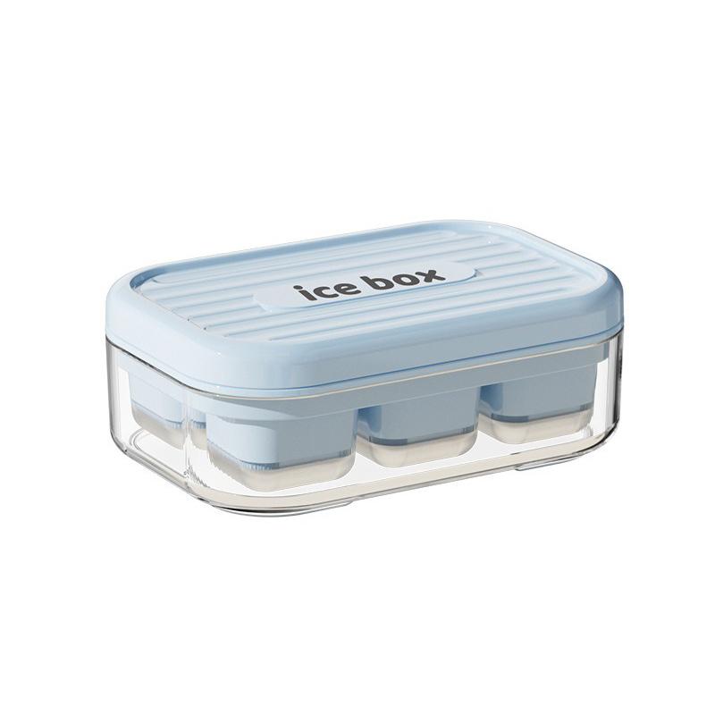 6 Grids Ice Cube Tray With Lid Mini Ice Cube Mold Easy-Release Ice Mould With Removeable Lid Ice Making Mold Diy Ice Cube Tray