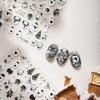 3D Christmas Waterproof Nail Stickers: Cute Puppy, Bow, Cartoon Snowman Design