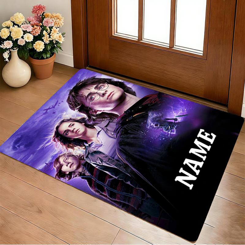 Custom Name Magic Quest Living Room Non-Slip Area Rug Soft Carpet for Bedroom Kids Playroom Sofa Office Home Decor Doormat