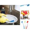 Plastic Dish Cleaning Brush With Suction Cup And Long Handle For Kitchen Scrubbing Tasks
