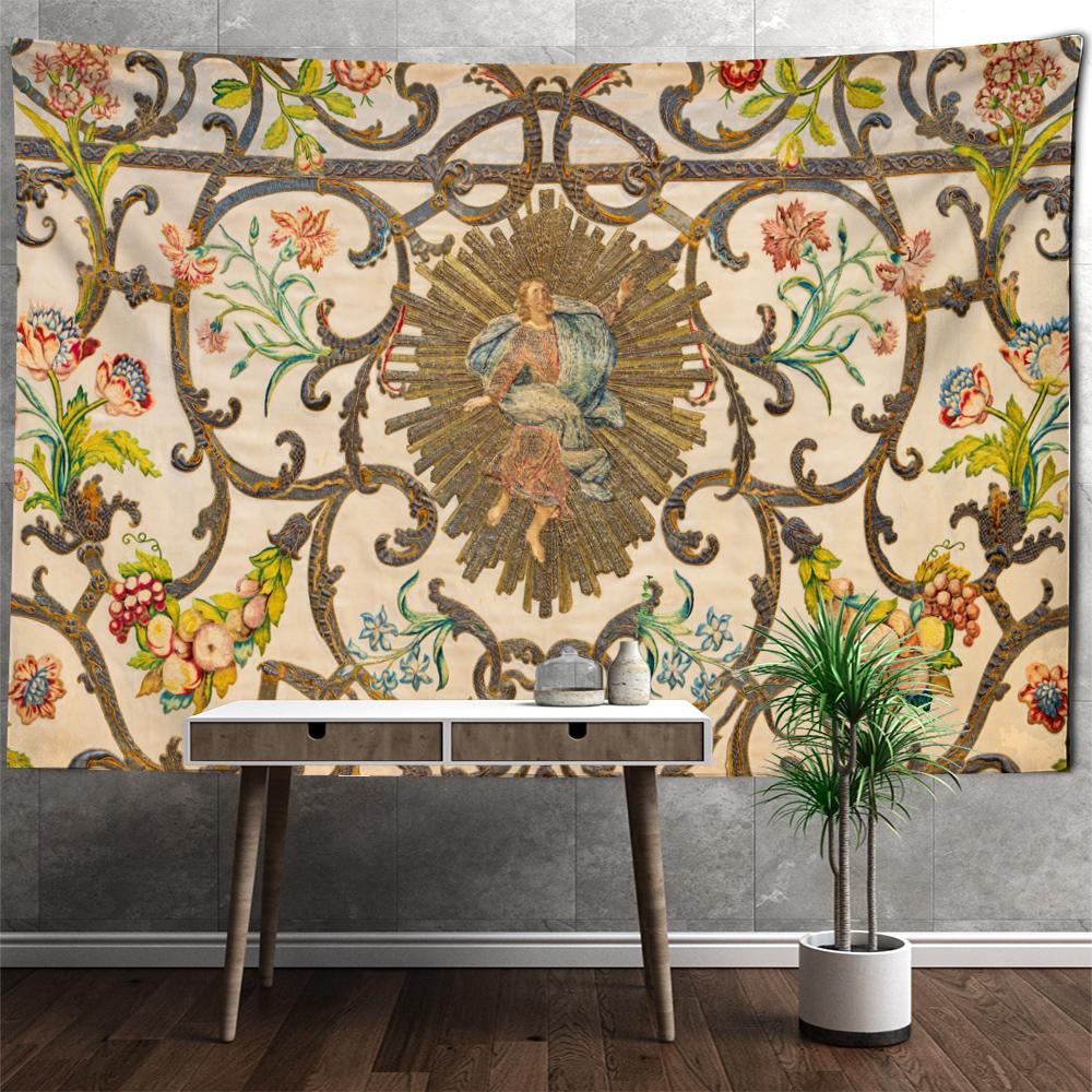 Высококачественный гобелен цвета хаки с фоновым рисунком для дома — фото 4