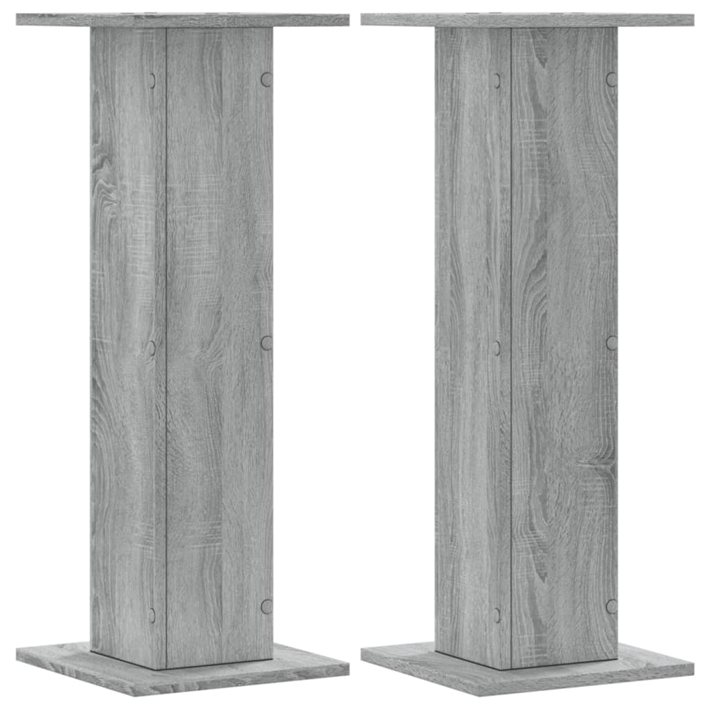 Speaker Stands (2 Pcs) Grey Sonoma 30x30x80 Cm Particleboard