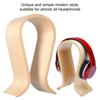 Earphone Hanger U Shape Simple Wooden Stable Arch Headphone Stand with Rubber Feet for Office Studio Bedroom Desktop