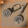 Huitan Round Shaped Women Drop Earrings Inlaid Shining Cubic Zirconia Fashion Wedding Party Versatile Lady Accessories Jewelry