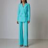 Spring and Autumn New European, American and Amazon Cross-border Long-sleeved Suit Tube Top Suspender Loose Wide-leg Pants Suit
