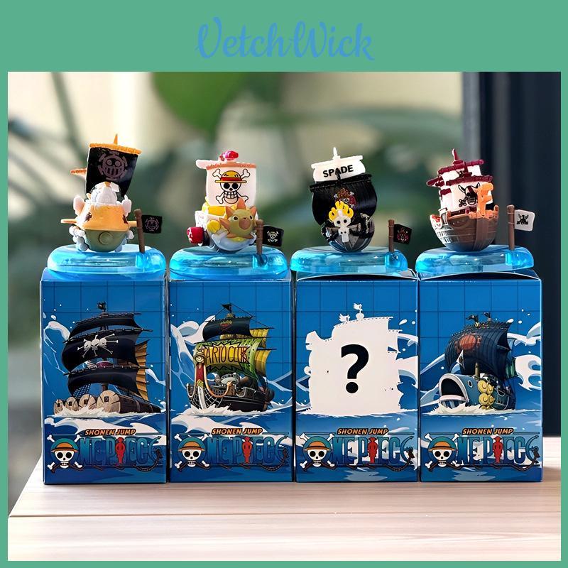One Piece Pirate Ship Model Set For Kids Pvc Collectible Figures Desk Decor Gift