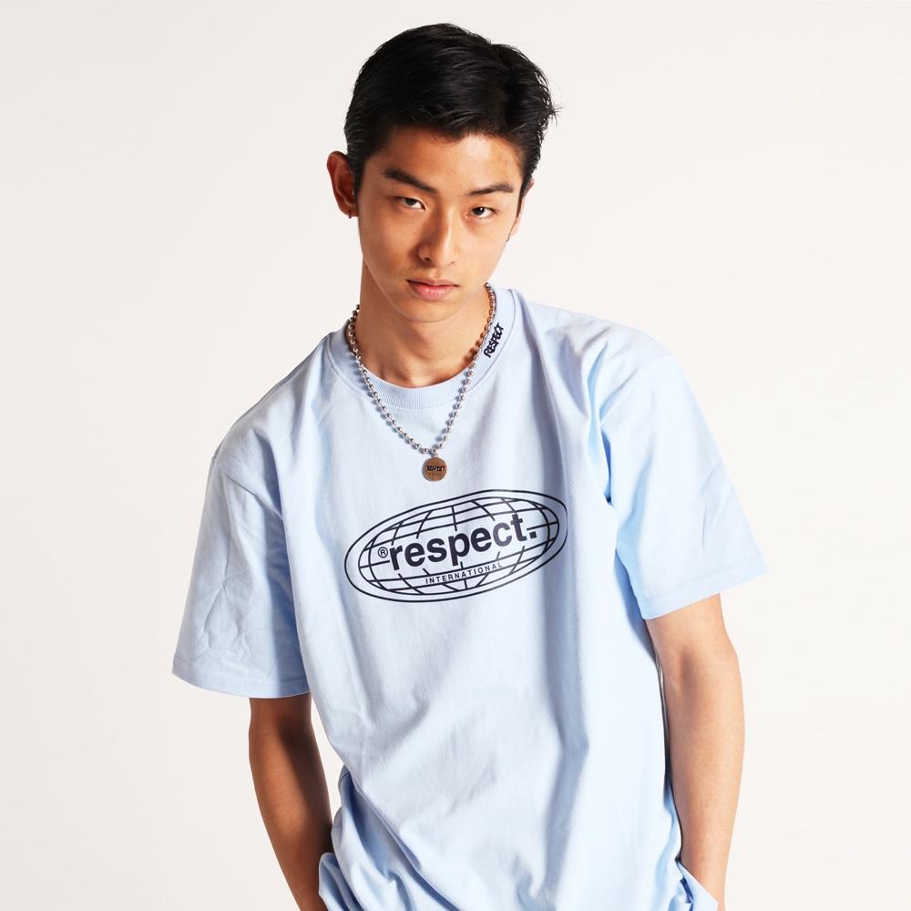Respect Front Logo Tee (Sky Blue) L