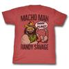 T-shirt Unisexe Coton Oversize Grande Taille Homme Musclé Rouge Chiné Adulte