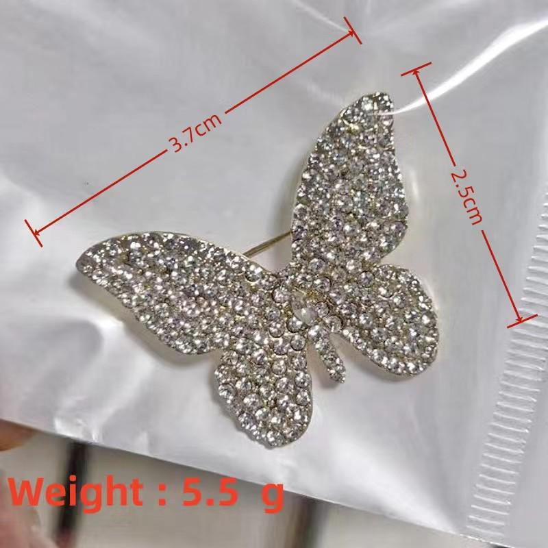 European & American Rhinestone Retro Gypsophila Eight-Pointed Star Brooch for Sweaters & Scarves