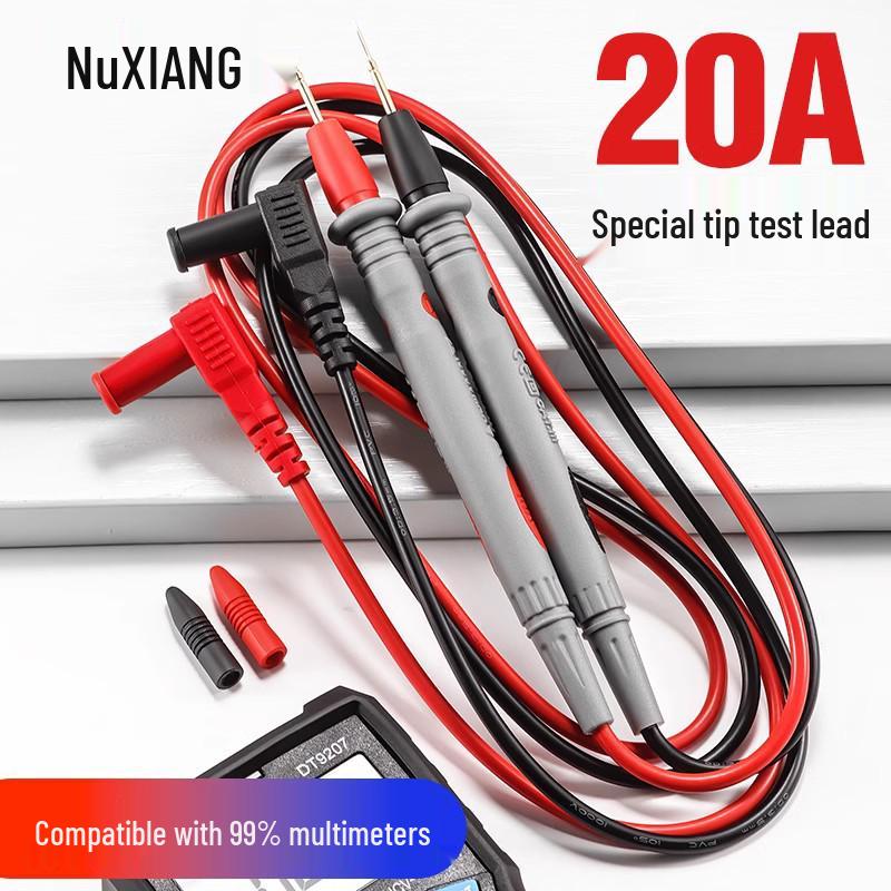 High-Precision Multimeter Test Leads with Sharp Probes and Silicone Wires