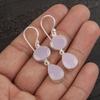 Rose Chalcedony Gemstone Jewelry, 925 Sterling Silver Jewelry Earrings, Beautiful Handmade Protecting Jewelry, Gift For Mother