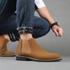 Fashion Men Ankle Boots British Style Suede Leather Boot Fashion Chelsea Boots for Men Business Dress Boots High Top Casual Booties