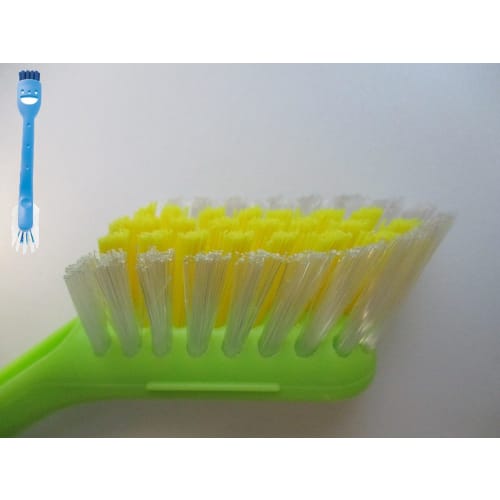 Marna Wanpaku Shoe Brush (Blue) for Indoor Shoes and Sneakers (Double-Ended Brush) W340B
