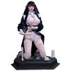 AIEK Scale Figure Super Flexible Seamless Bizarre Body Scene Prop Movable Older Black Hair Set 1/6 + Base, Saint/Nun, Eyes, Big-Breasted Sister,
