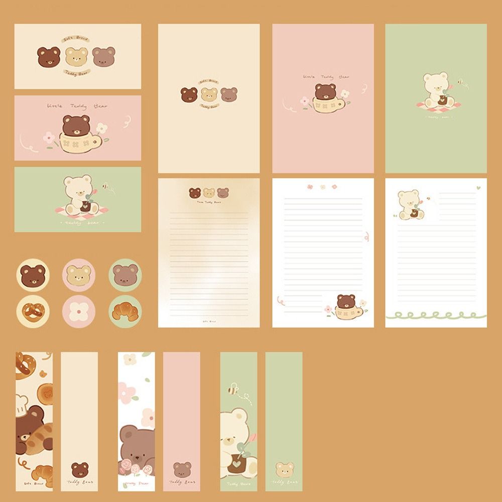 

Writable Envelopes Dog Cat Stationery Paper School Office Letter Paper Letter Pads Bear