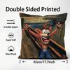 CCrash BandicootT Cartoon Cushion Cover Plush Fabric Soft DoubleSided Printed Sofa Warm Winter Home Child Gift Pillow Case