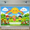 1 Piece of 2D Background Fabric, Polyester Background Fabric for Flying Kites In a Sunny Atmosphere, Party Banner,