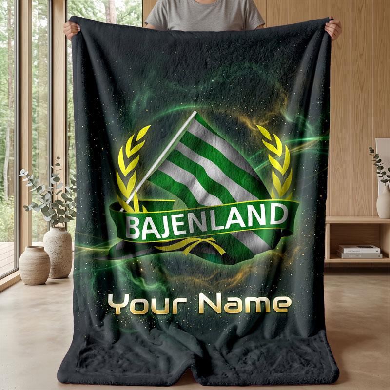 Coperta di Flanella Hammarby con Nome Personalizzato Logo Calcio Plaid in Pile Personalizzato Regalo Speciale per Divano Camera da Letto Casa