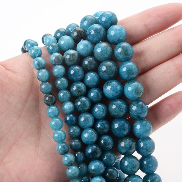 Natural Round Stone 4 6 8 10 12mm Tiger Eye Crystals Lava Turquoises Jades Loose Bead for Jewelry Making DIY Bracelet Needlework