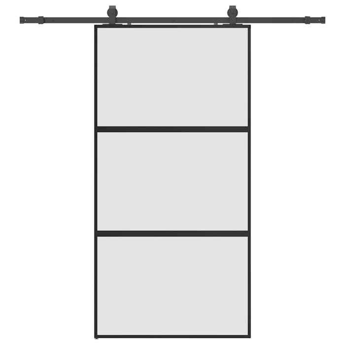 VidaXL Sliding Door with Black Hardware Kit 102.5x205 Cm, Sliding Door On Rail, Sliding Door 3375876