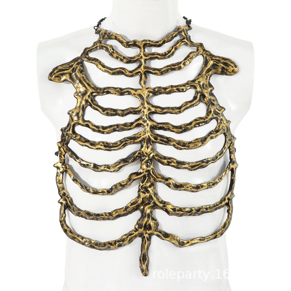Skull Skeleton Hollow Out Decor Halloween Cosplay Party Stage Dress Up Accessory