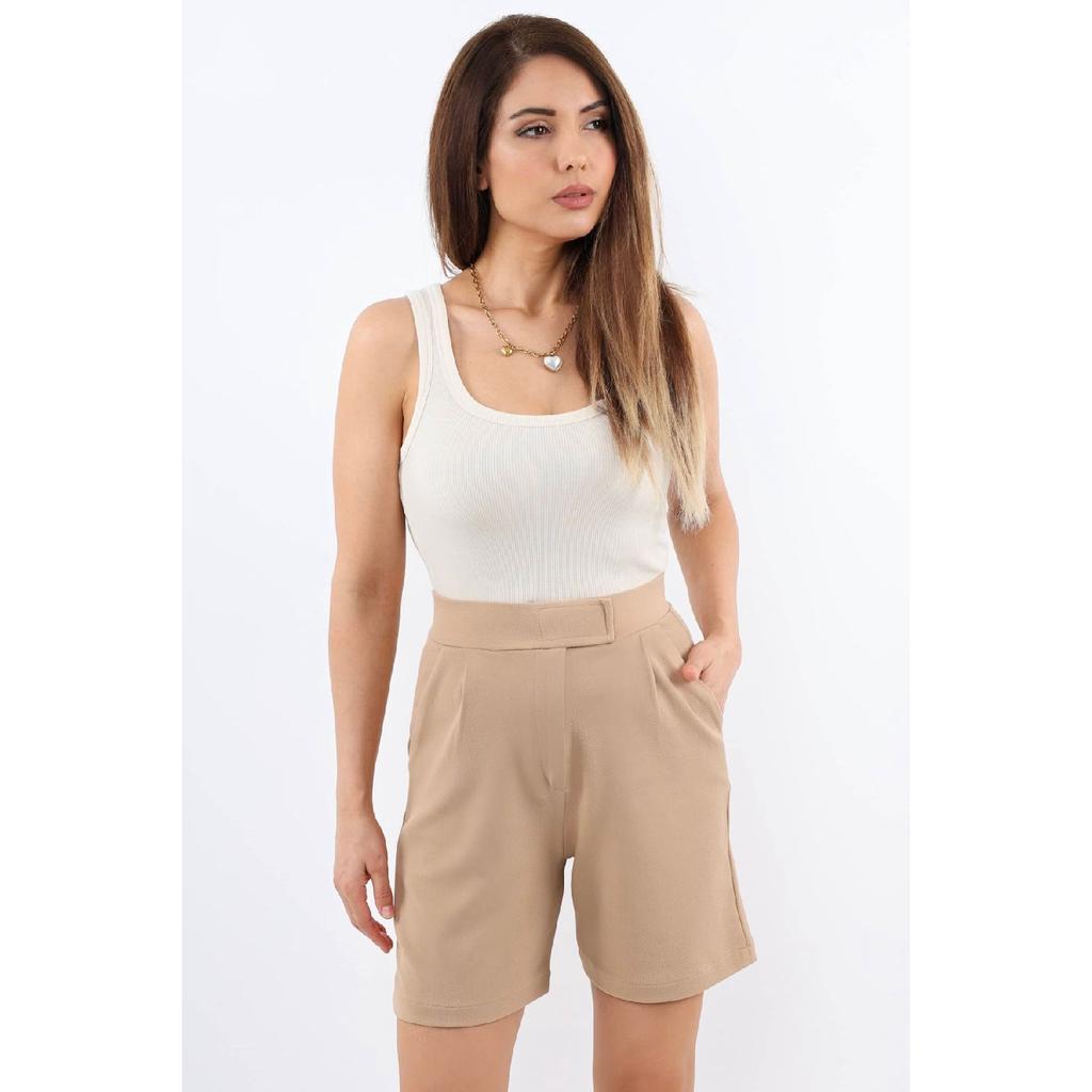 Line Damen-Lycra-Shorts mit Klettverschluss in Schwarz