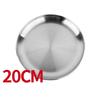 Camping Stainless Steel Tableware Dinner Plate Food Container Holder Dish Round Tray Mess Plate Outdoor Cooking Accessories
