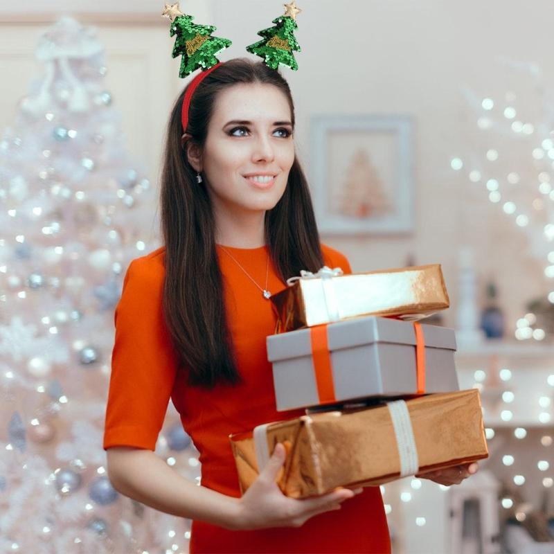 Holiday Headdress Children Hair Hoop Stage Performances Hair Band Sweet Styles for Themed Parties and Home Celebration