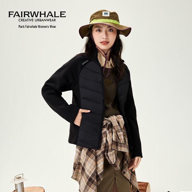 

Mark Fairwhale Women s Patchwork Stand-Collar Down Jacket L (100-115 lbs)