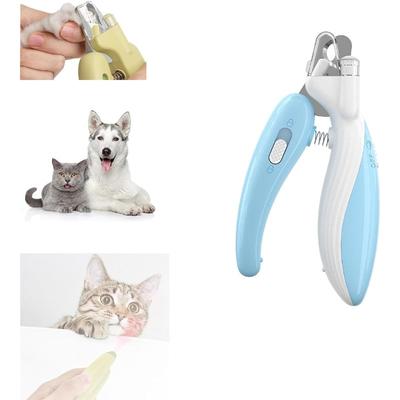 1 peça cortador de unhas profissional para animais de estimação com LED, tesoura para tosa de garra para cães, gatos, pequenos animais aparador de pata, fornecimento para animais de estimação