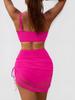 3 Pieces Bikinis Sexy Women Swimsuit Female Solid High Waist Swimwear Bikini Set Swimming Suit Beachwear Biquini Bathing Suit