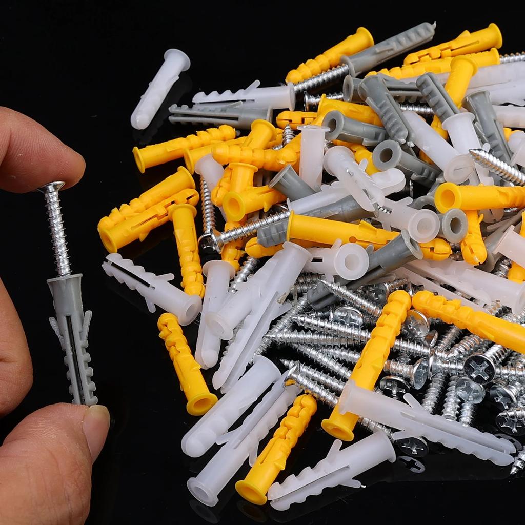 Plastic Shell Self-Tapping Screws Cross Tips Stainless Steel Expansion Screw Wall Anchor Drilling Plug Bolt Pipe Column Fastener