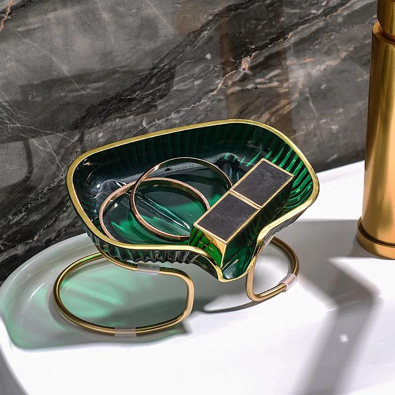 Luxurious Soap, Toilet Soap Box, Soap Dish, Drain, No Punching, Toilet Storage Rack, Household Nail Free Storage Rack