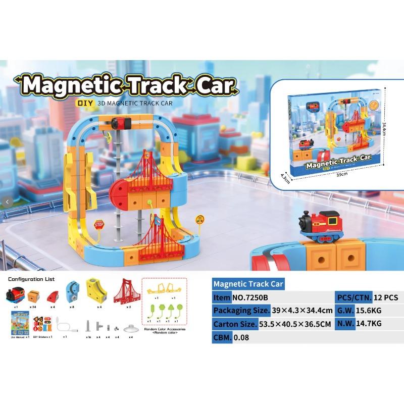 Children's Education 3D Electromagnetic Suspension Train Track Toy Boys and Girls Assemble Toy Train Car Birthday Christmas Gift