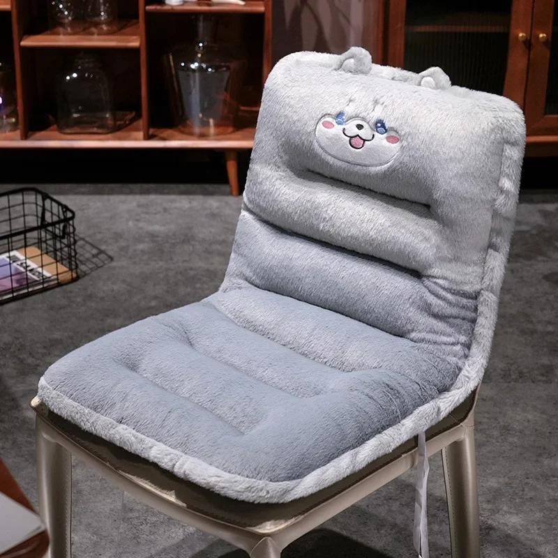 Winter Plush Car Seat Cushion Cute Car Seat Cover Cartoon Waist Cushion To Keep Warm Seat Pad Accessories