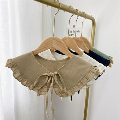 Women Solid Shirts Blouse Sweaters Detachable Collars Shawls Hollow Neckerchief Decoration Fake Collar Tie Scarf Accessories