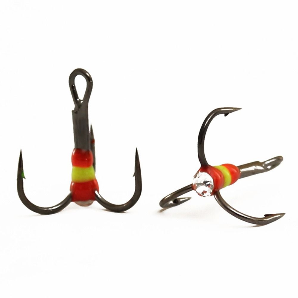 New Style Sinking Bait 6# 8# 12# 14# Three-jaw Hook Carbon Steel Ice Fishing Hooks Tackle Tools