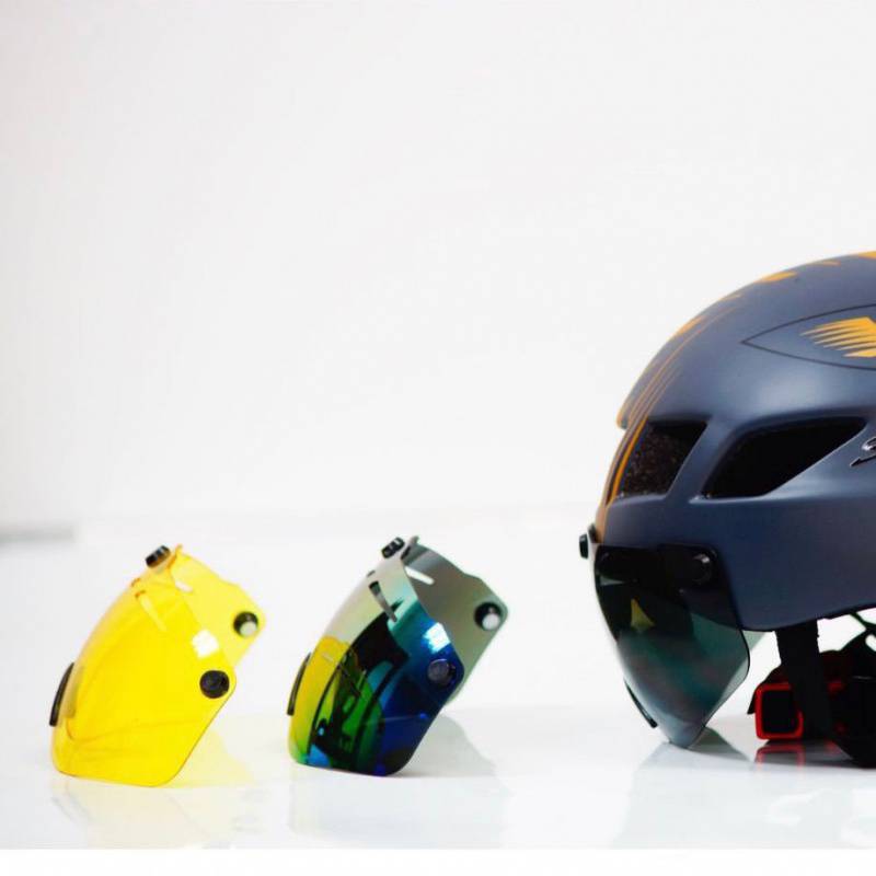 Ochelari cască de bicicletă integrată munte șosea ochelari pneumatici patinaj cu rotile spargere vânt cască vehicul electric