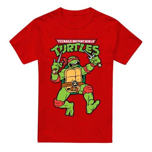 Teenage Mutant Ninja Turtles Unisex Adult Raphael Retro T-Shirt