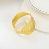 Metal Napkin Ring Buckles Gold Leaf Dinning Table Decoration  for Wedding Birthday Party