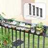 Yousheng 4 Pcs Window Box Brackets Heavy Duty Flower Box Brackets Adjustable Balcony Planter Holder for Deck Railing Balconies Window Box