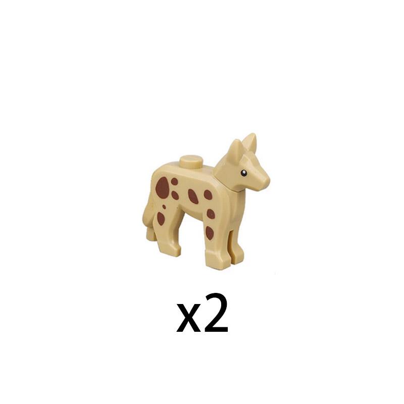 MOC Stadt Mini Süßes Tier Bär Schaf Ziege Huhn Hund Schwein Familie Bauernhof Bausteine Zubehör Kinderspielzeug Weihnachtsgeschenk