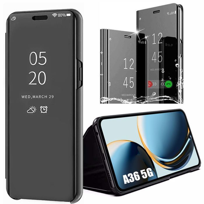 Protective Case - BOOLING - Samsung Galaxy A36 5G - Shockproof - Smart View - Black