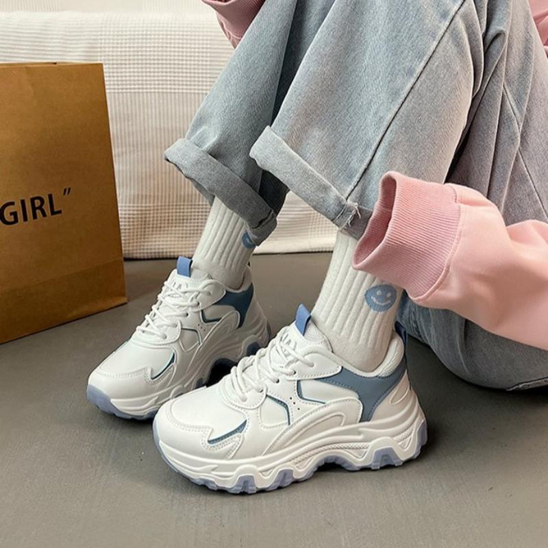 Fashion 2025 Sneakers Women Platform Flat Shoes Woman Shoes Green Casual Trainers Ladies Chunky Sneakers Women Shoes