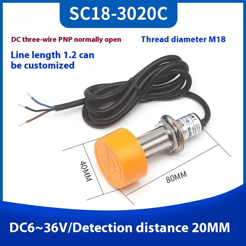 Inductive proximity switch sensor SC-3020A/3020B/3020C/3020D three-wire npn normally open NC