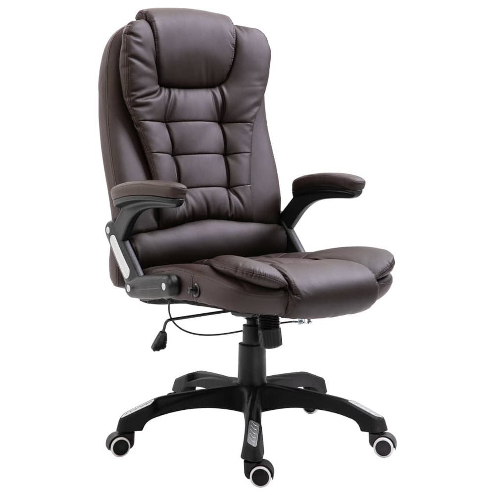 Brown Faux Leather Office Chair